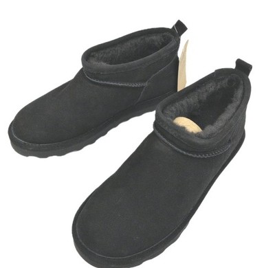 BEARPAW Women's Super Shorty Black* Size 10 *Slip-On Winter Ankle Boot NEW N BOX