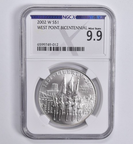 Mint State 9.9 2002-W West Point Commemorative Dollar NGC X NGCX