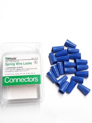 Woods 1717 NO.2 Screw-On Spring Wire Lock, 20-Pack Lot of 5