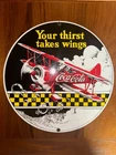 VTG Coca-Cola Porcelain Sign – “Your Thirst Takes Wings” Ande Rooney Design