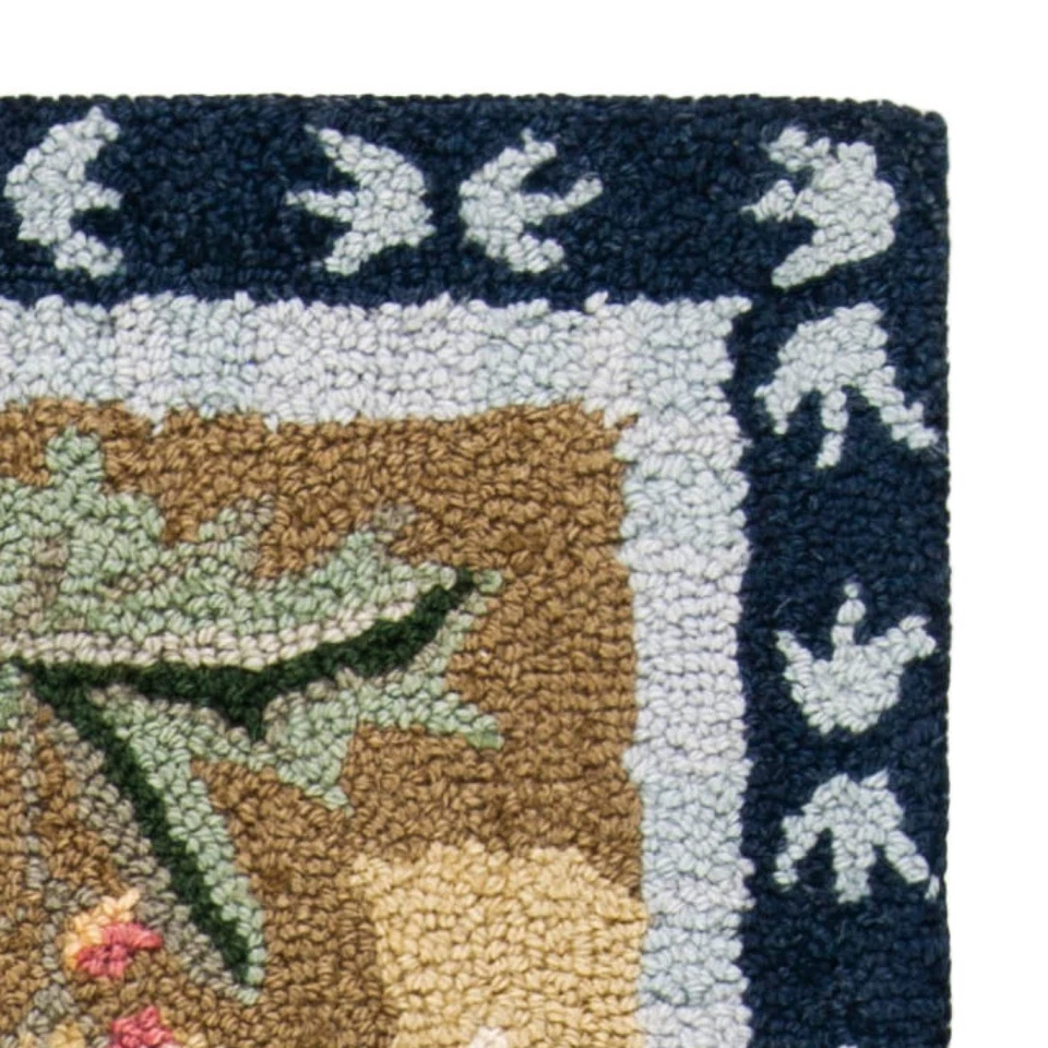 Chelsea Collection Accent Rug - 1'8" x 2'6", Black, Hand-Hooked French Countr... - Image 3 of 3