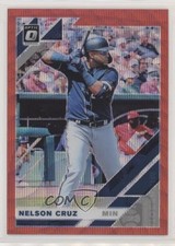 2019 Panini Donruss Optic Red Wave Prizm Nelson Cruz #130 h3a