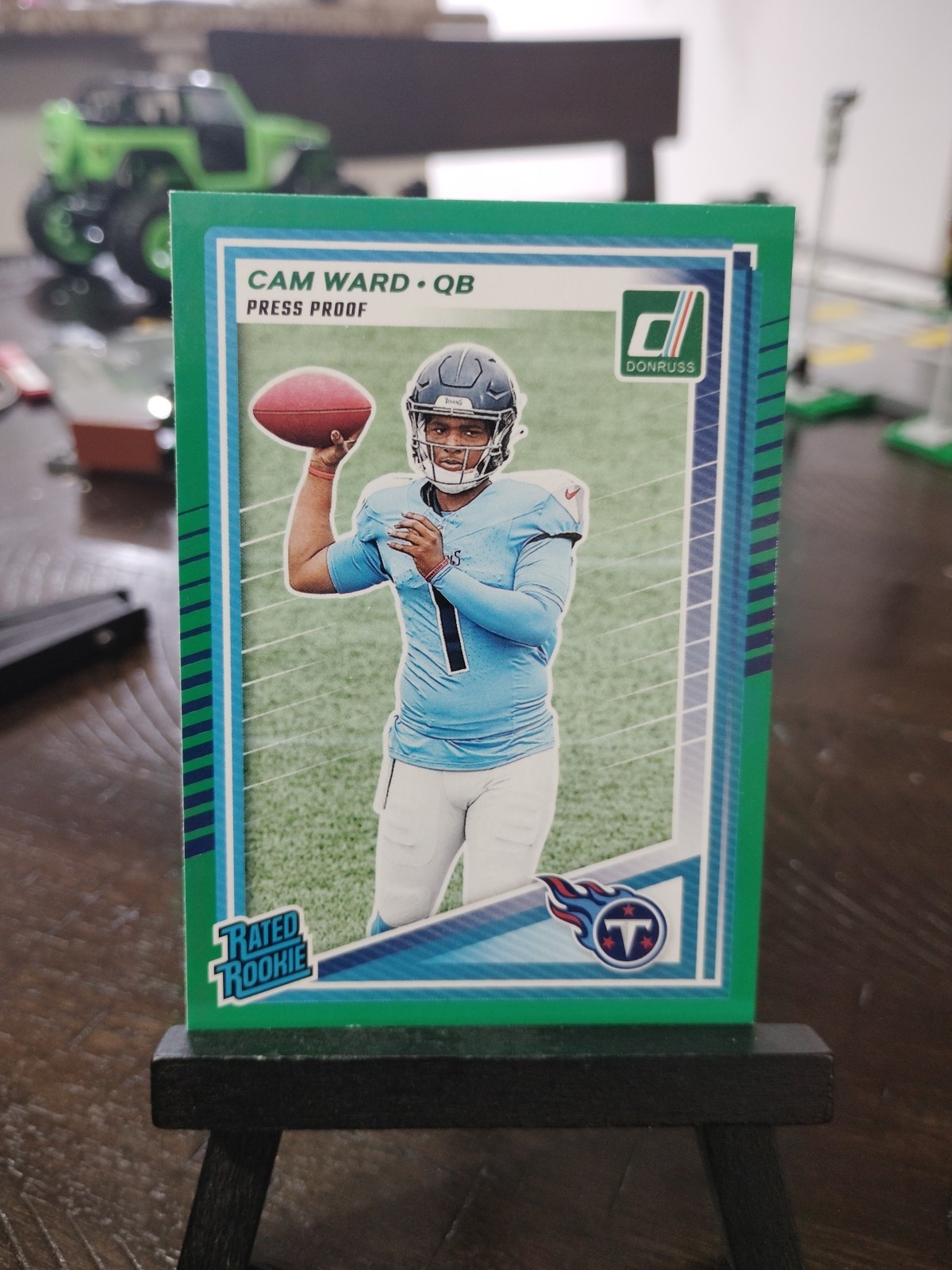 2025 Panini Donruss - Rated Rookie Cameron Ward #350 Press Proof Green (RC)