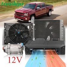 Treeligo 12V Truck Cab Bus RV Underdash Air Conditioner A/C Kit Heat & Cool