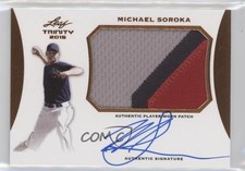 2015 Leaf Trinity Bronze Mike Soroka Michael #PA-MS1 Patch Auto c8a
