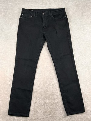 Levi's 511 Slim Jeans Men s Sz 34x32 Big E Black Stretch Premium Denim San Fran