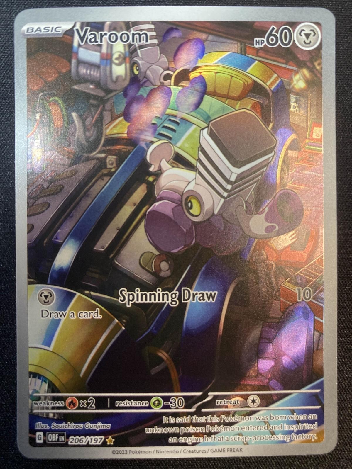 Varoom 206/197 Illustration Rare Pokemon Obsidian Flames NM