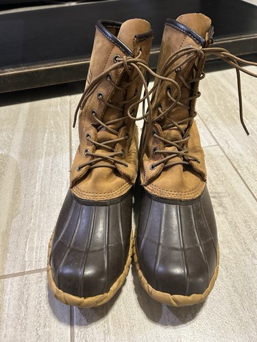 Lacrosse Mens 12 Brown Leather Waterproof Duck Boots