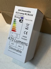 Image of Box of 50 - BC / B22 6000K 470lm Dimmable LED Bulbs 8W - Crompton