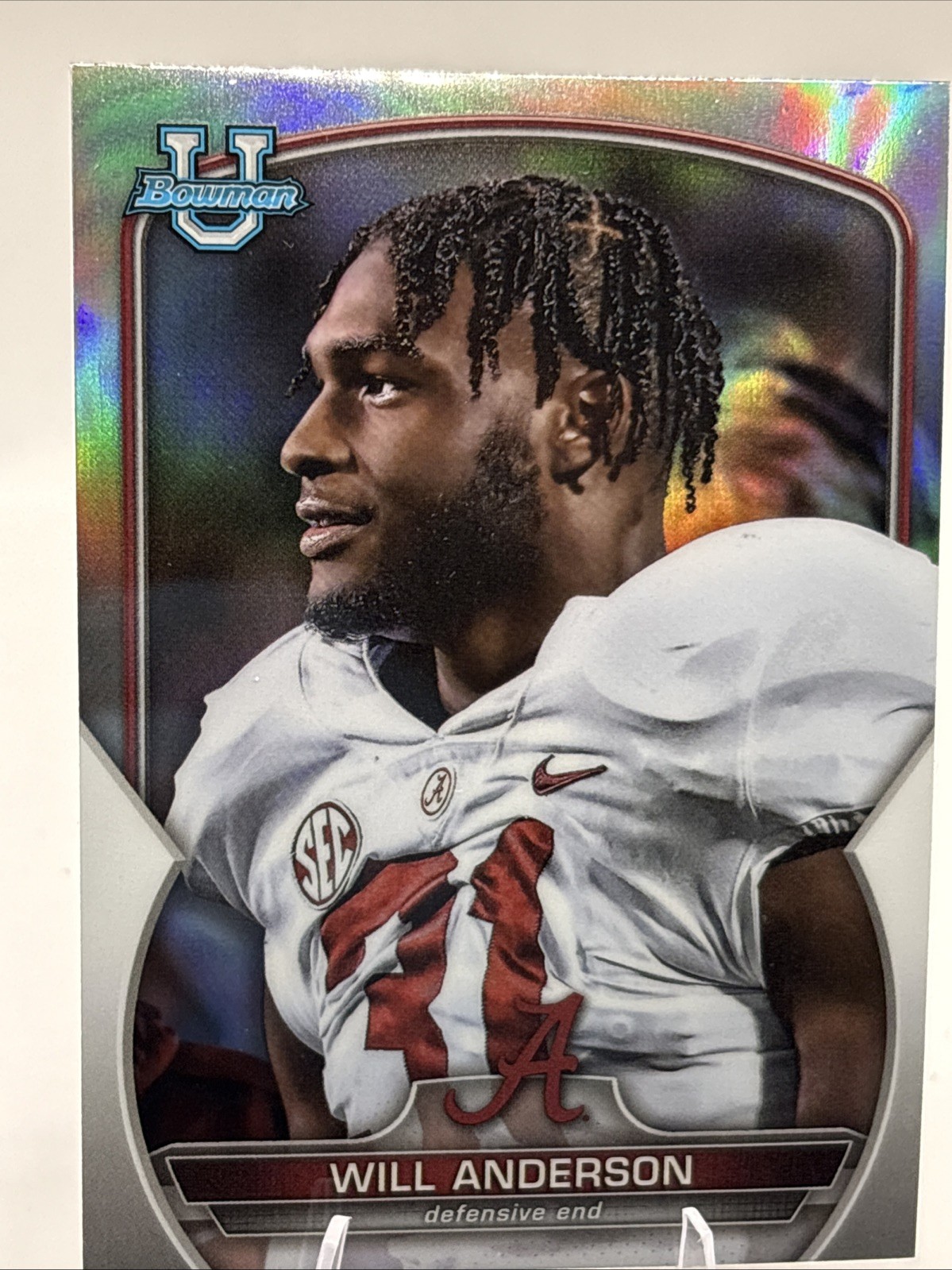 2022 Bowman U Chrome Image Variation Refractor Will Anderson #52 Alabama