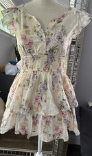 Gap x LoveShackFancy Floral Ruffle Mini Dress Kids XL 100% Cotton Women’s XS