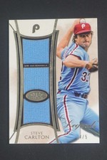 2014 Topps Tier One Steve Carlton Legends Triple Jersey Relic /5 #TRL-SCR DA710