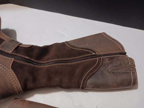 Bos & Co Hopper Tall Riding Boots Womens 39 EU 8 US Brown Leather Side Zip - Picture 9 of 14