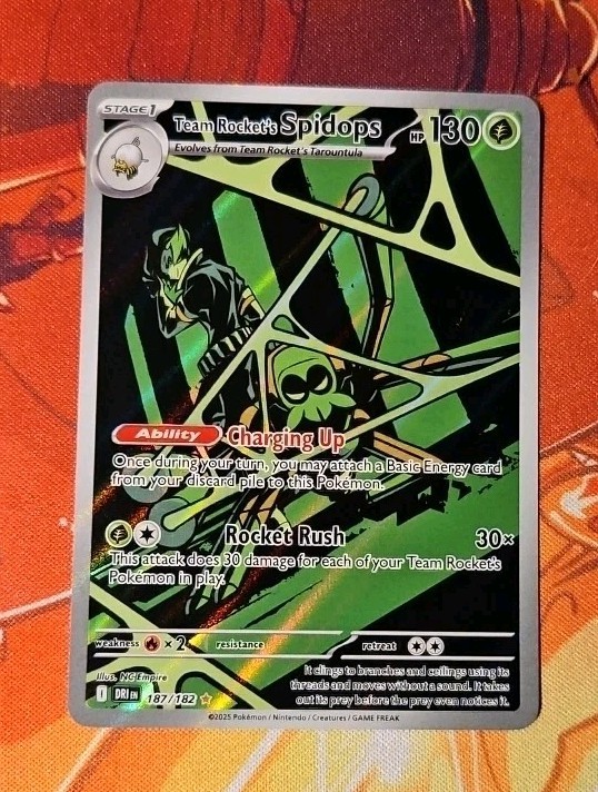 Team Rocket's Spidops 187/182 SV10: Destined Rivals - Pokemon Card - NM