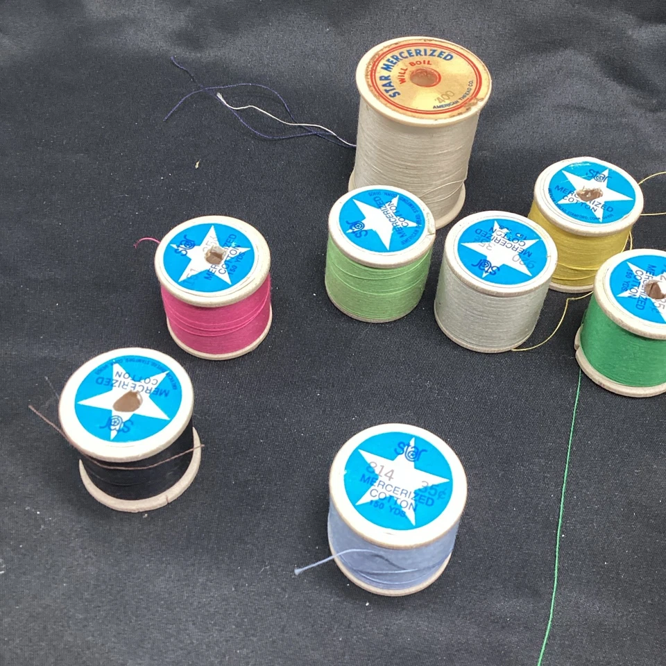 Vtg Star Thread - All Wood Spool - Qty 14 - Image 2 of 4