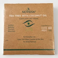 Tea Tree & Coconut Oil Eyelid & Lash Wipes For Demodex, Blepharitis & Itchy