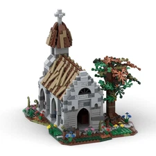 Compatible Medieval Village Church with Interior Modular Building 1130