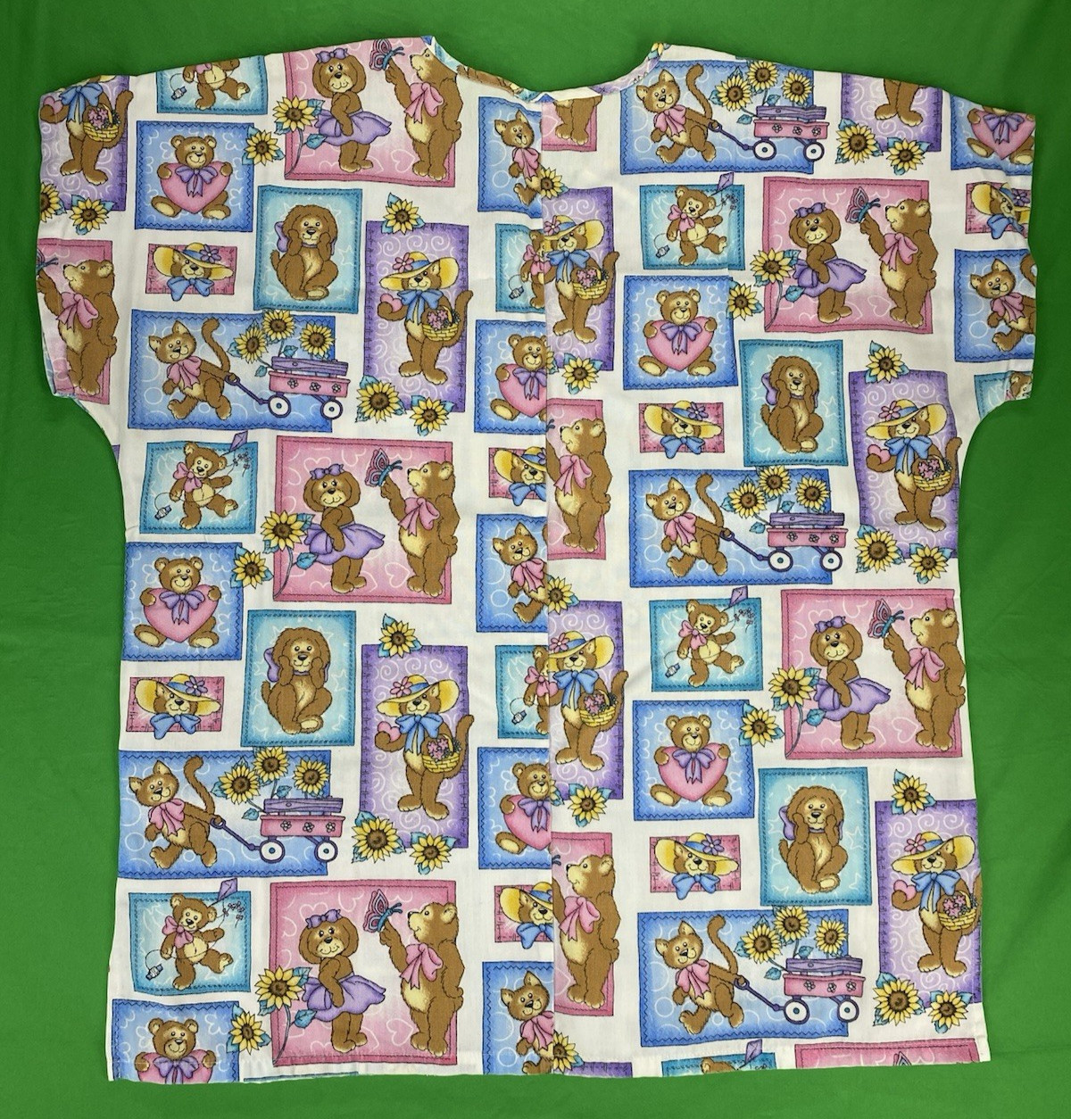 Medium Bear Cat Dog Simply Basic Scrub Shirt - image 3