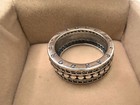 Pandora S925 Sterling Silver Triple Band Beaded & Pave Ring Size 56 — photo 2