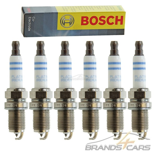 6X Bosch ZÜNdkerze Doppelplatin FR5KPP332S FÜR Audi A4 8K S4 09-12 A5 8T S5-image