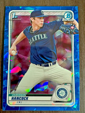 2020 Bowman Chrome Sapphire Emerson Hancock Blue Cracked Ice Refractor 1st! BD12