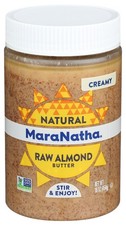 Maranatha Nut Butter Almond Raw Natural Style 16 oz Pack of 6 