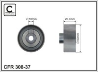 Caffaro Umlenk-/FüHrungsrolle Keilrippenriemen 308-37 FüR Ford Transit Connect