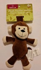 BELLE Plush Soft Baby Pacifier Holder - MONKEY 0 New