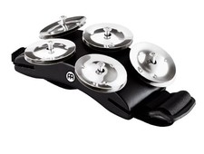 Meinl Percussion Cajon Foot Tambourine with Steel Jingles - Black CFT5-BK 