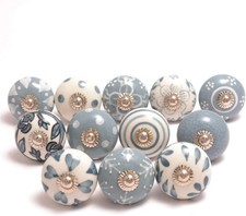 Assorted Ceramic Cabinet Knobs - Vintage Cabinet Cupboard Door Drawer