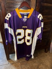 Reebok Adrian Peterson #28 On Field Minnesota Vikings Football Jersey Sz X-LARGE