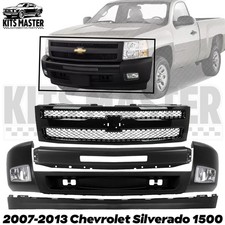 Front Bumper Grille Assembly Primed Kit For 2007-2013 Chevrolet Silverado 1500