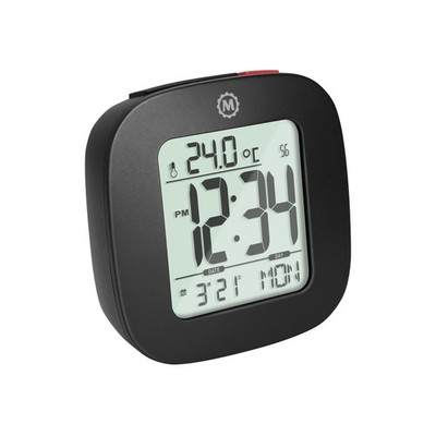 Compact Alarm Clock with Temperature and Date by Marathon 12/24hr New w warranty