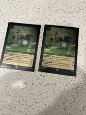 Set of 2 Pack Disney Lorcana Destination D23 Promo Card Goofy Emerald Champions