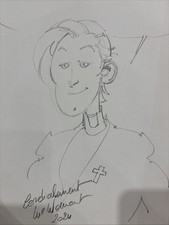 BD Soda, dédicace et dessin original de L. Warnant.