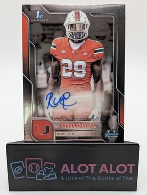 2025 Bowman Chrome University OJ Frederique Jr  1st Auto Miami #BCA-DJ
