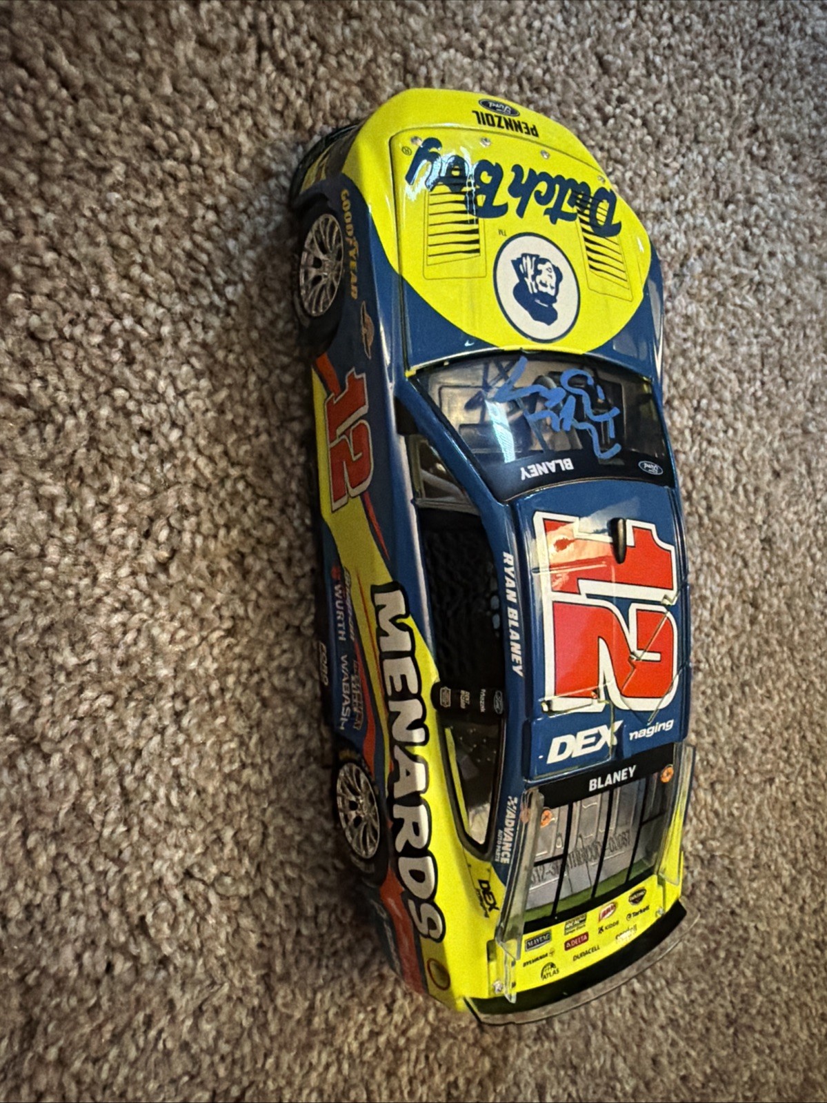 2025 Ryan Blaney Darlington Throwback 1/24 Autographed