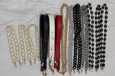 Lot of 13 Bag Straps   Acrylic Chains, Pearl Straps  Star Leather Crossbody