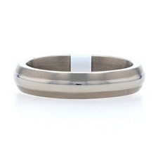 NEW Men's Wedding Band Titanium 18k Ring Mon Cheri 9 Comfort Fit Matte Stripe