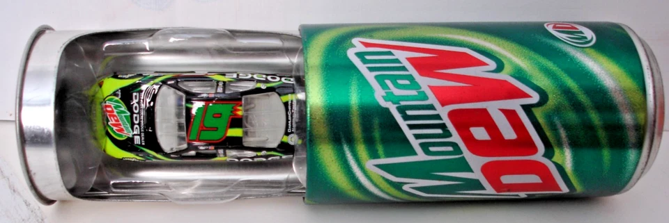 Mountain Dew Faux Soda Can with pull out #19 1:64 Dodge Race Car EX - Image 2 of 2