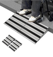 Nuvium 4" Threshold Ramps for Doorways, Wheelchair Ramp for Home Steps 1100 Lbs