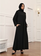 Islamic Women Ramadan Kaftan Abaya Hijab Muslim Dress Maxi Arabic Robe Scarf 2pc