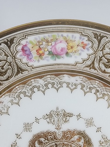 France Limoges Wm. Guerin France Hand Painted Flowers Plate 8.5” /1890 - Picture 6 of 14