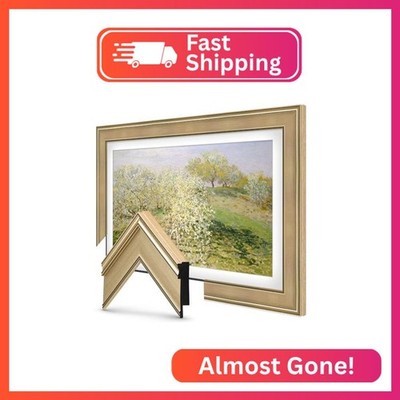 Champagne 3'' Color Chip Premiere Deco TV Frame (32'',43'',50'',55'',65'',75'',85'') Com