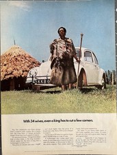 1966 Volkswagen Original Vintage Advertisement King Njiiri Classic Car Ad
