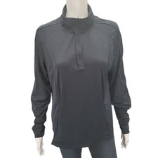 Mondetta Quater Zip Active Top X-Large Sz Black Long Sleeves Pullover w Pockets