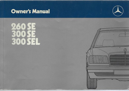 MERCEDES C 126 Owner´s Manual 1985 260 SE 300 SE 300 SEL Handbook Handbuch EN BA - 第 1/1 張圖片