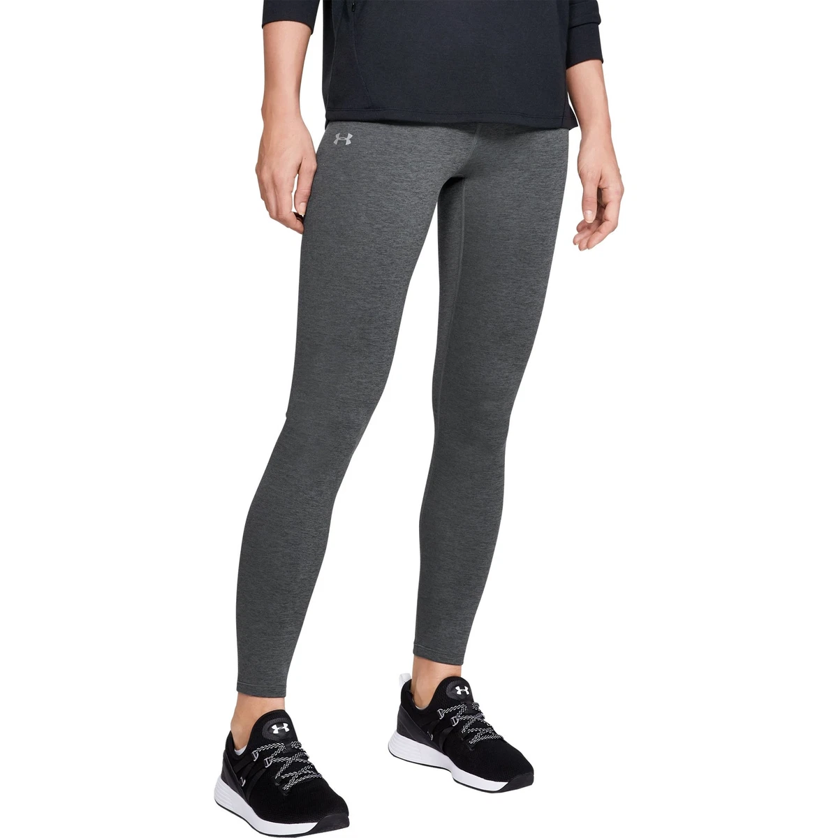 Under Armour Women's ColdGear Armour Heathered Leggings XS Gray