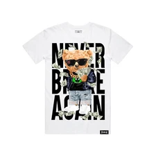 White Never Broke Again Mula Bear Tee