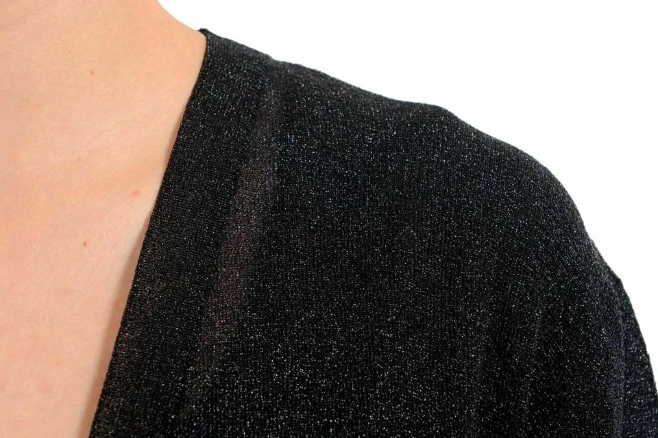 Suéter cárdigan negro brillante para mujer Dsquared2 US M IT 42 Foto 3 de 4
